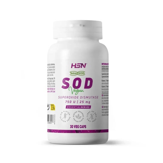 HSN SOD Superóxido Dismutasa Tetrasod® 25mg 30vcaps