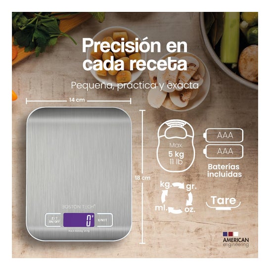 Digital Køkkenvægt i Rustfrit Stål HK105 5 kg