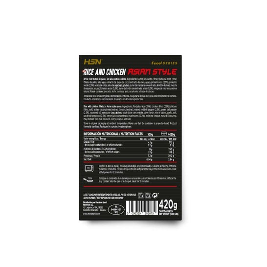 HSN Plato Preparado Estilo Fit Arroz con Pollo en Salsa Estilo Asiática 420 g