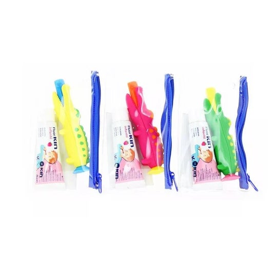 Kin Cepillo Infantil Viaje Cocodrilo + Pasta 25ml Kin Cepillo Infantil Viaje Cocodrilo + Pasta 25ml