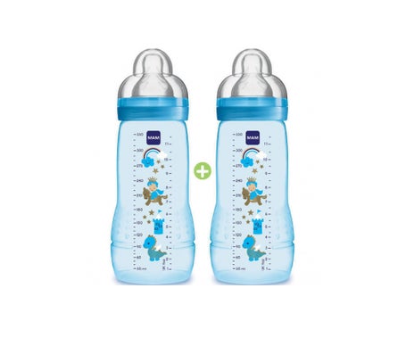Mam Tetinas de botella de flujo rápido para uso con botellas MAM (paquete  de 2) : Bebés 