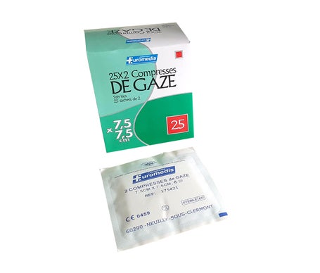 Euromedis Compresa Estéril No Tejido 7.5x7.5 2x25uds