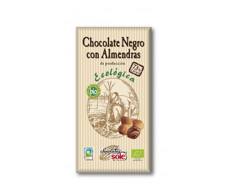 Chocolates Sole Chocolate Bitter 73% Cocoa con Almendra 150g