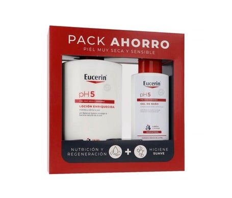 Eucerin Pack pH5 Loción Enriquecida 1L + Gel de Baño 200ml