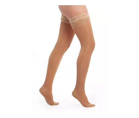 Maries media blonda larga A-F compresión normal beige talla 5