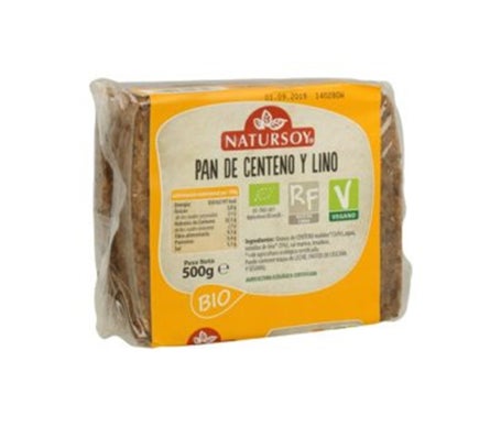 Natursoy Pan De Centeno Y Lino 500g | Natural Doctor