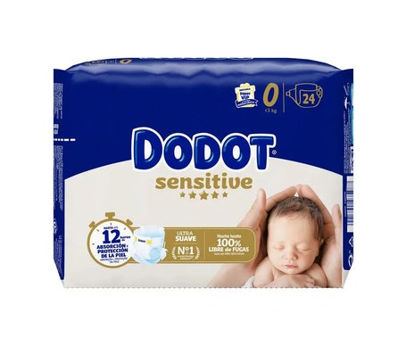 Dodot Sensitive Pañales Recien Nacido Talla 0 (24 Uds.)