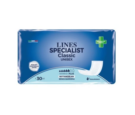 Lines Specialist Classic Rectangular Barrier-Free Diaper (30 pcs) - Productos para la incontinencia
