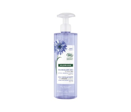 Klorane Agua Micelar 3 en 1 al Aciano Bio 400ml