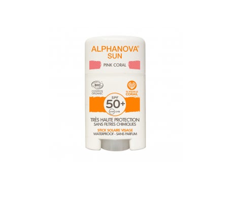 Alphanova Sun Bio Stick Facial SPF50+ Color Rosa 12g