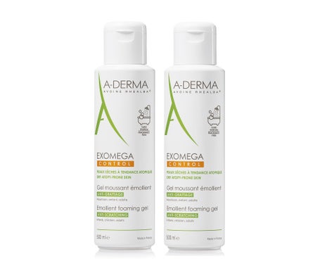 A-Derma Exomega Control Gel Moussant Emoliente 2x500ml