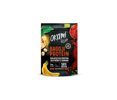 Okami Bio Proteina de Guisante Banana Goji Bio Sin Gluten Vegan 500g