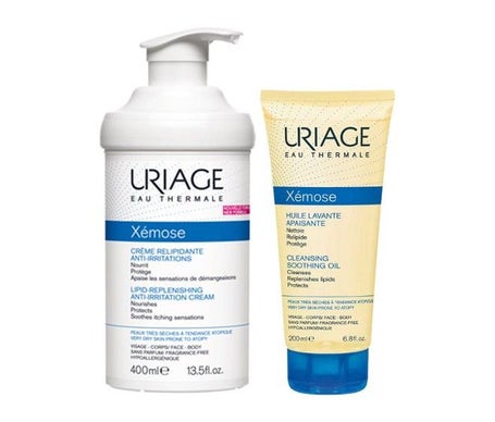 Uriage Pack Xémose Crema Relipidante + Aceite Lavante