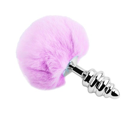 Alive Anal Pleasure Plug Espiral Metal Pompón Violeta TL 1ud
