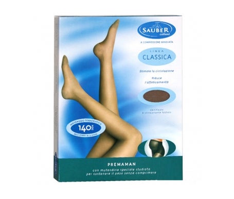 Sauber Classic Pantimedia Maternidad 140den Negro Talla 4 1ud