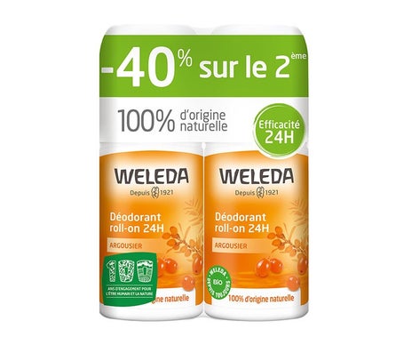 Weleda Desodorante Roll-On 24h Espino Amarillo 2x50ml