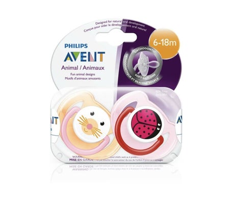 Avent Pack Chupetes Animales 6-18 Meses 2uds