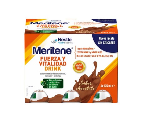 Meritene Fuerza y Vitalidad Drink Chocolate 6x125ml