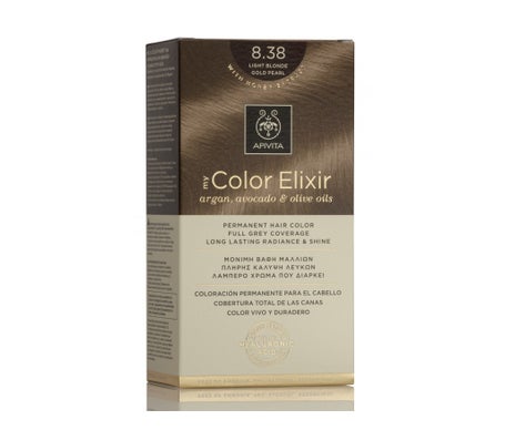 Apivita My Color Elixir Tinte Rubio Claro Dorado Perlado No. 8,38