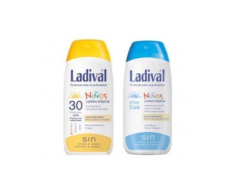 Ladival™ Set Kinder und atopische Haut LSF30+ feuchtigkeitsspendende Milch 200 ml + Aftersun 200 ml