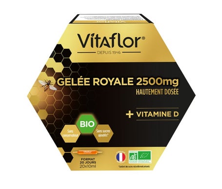 Vitaflor Jalea Real 2500mg + Vitamina D 20x10ml