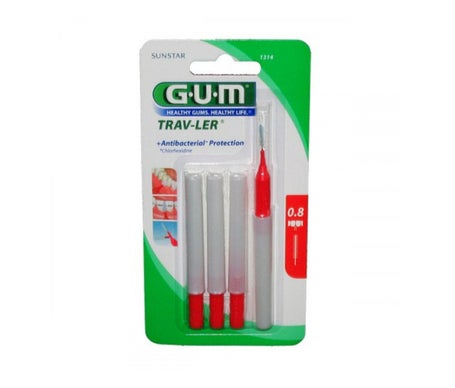 Cepillo Interdental Gum Trav-Ler 1314 0,8mm 4 Unidades