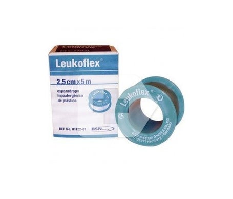Leukoflex esparadrapo hipoalergénico de plástico 5MX2,5cm 1UD
