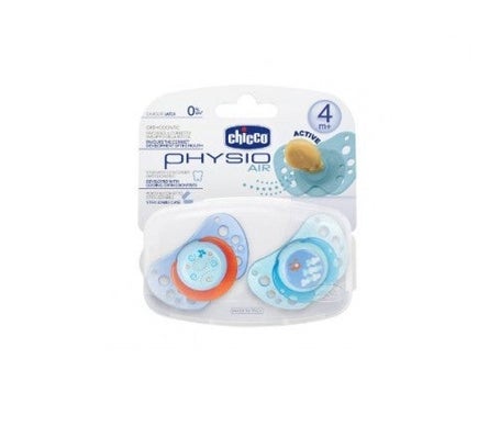 Chicco® chupete physio air tetina látex azul 4 meses + 2uds