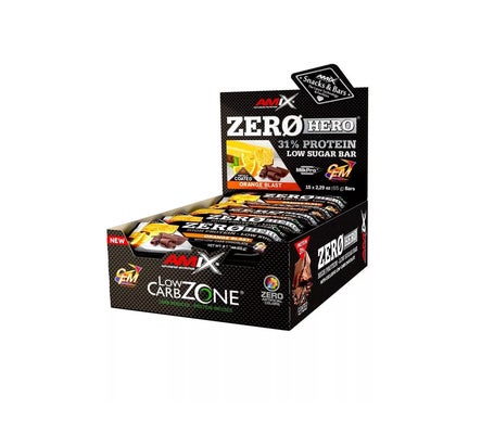 Amix Zero Hero Protein Bar Naranja 15x65g