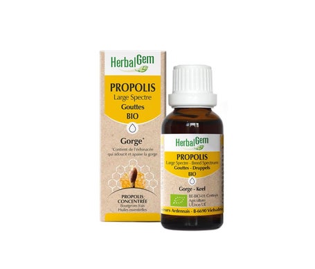 Herbalgem Propóleo Orgánico Gotas de Espectro Grande 15Ml