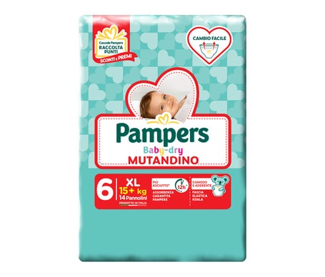 Pampers Pañales Baby-Dry, talla 6, 13-18 kg, Maxi Pack (1 x 78