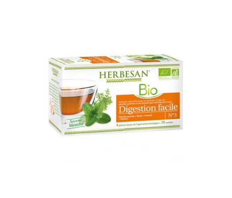 Infusión de hierbas Menta Hinojo Fácil Digestión Orgánica 20 sobres