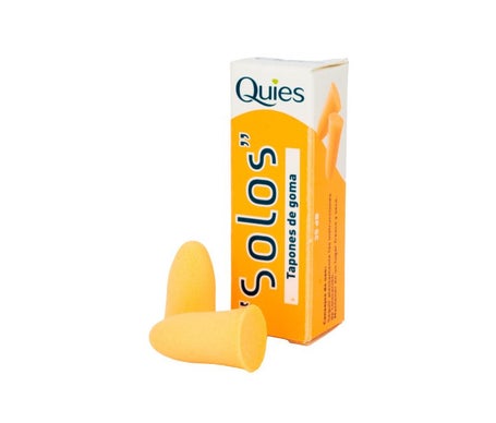 Quies Tapones Oidos Goma Solos Color Fluor 2 U