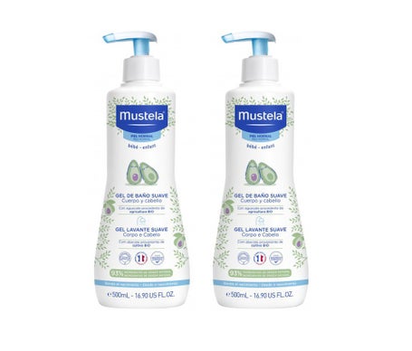 Mustela Gel de Baño Suave Duplo 2x500ml