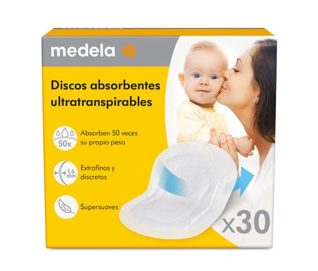 Medela Discos Absorbentes Ultratranspirables 30uds