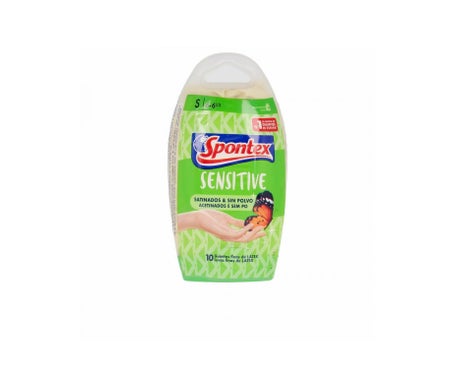 Spontex Latex Sensitive Guantes Sin Polvo TS 10uds