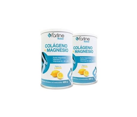 Farline Colágeno + Magnesio + Ácido Hialurónico Sabor Limón Pack de 2 Unidades