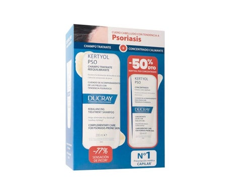 Ducray Pack Kertyol Pso Champú 200ml + Concentrado 100ml