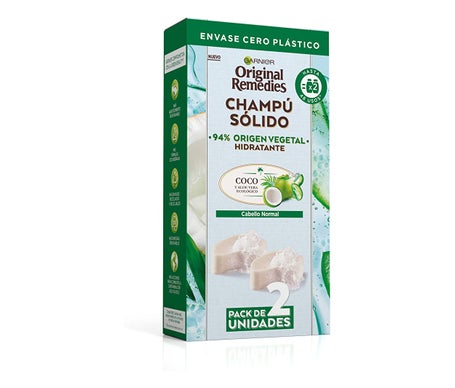 Garnier Original Remedies Champú Sólido Hidratante de Coco 2x60g