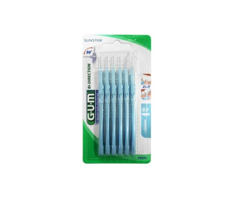 Cepillo Interdental Proxabrush Gum Bidireccional Cónico 90° 0,9mm 6 Unidades