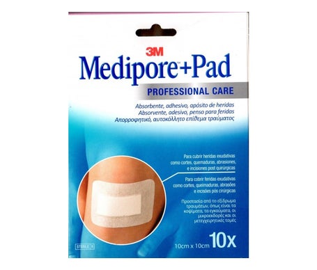 3M Medipore+ Pad Apósito Esteril 10x10cm 10uds