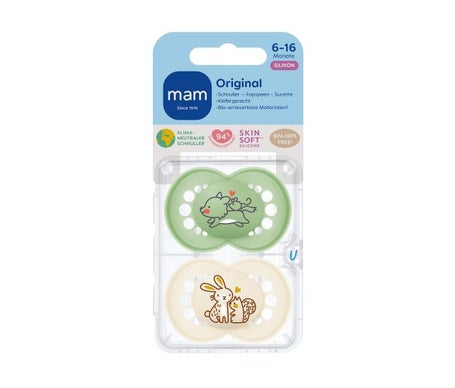 Mam Original Chupete Silicona 6M+ Nature 2uds