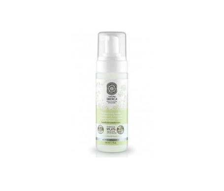 Natura Siberica Espuma desmaquillante hidratante para piel sensible y contorno de ojos 150 ml