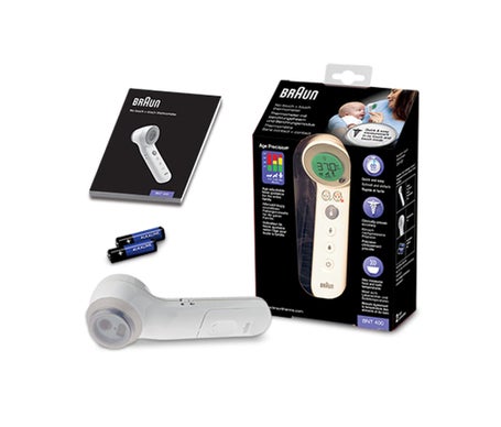 Braun Termómetro Sin Contacto BNT400WE frontal con Age Precision
