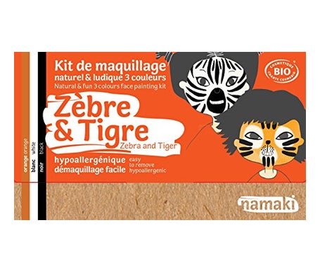 namaki 3 Colours Face Painting Kit Zebra and Tiger
