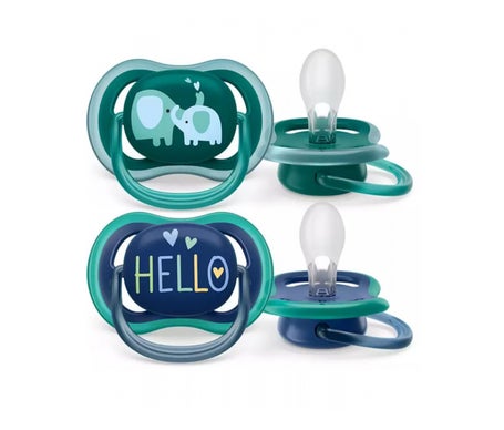 Philips Avent Set Ultra Air Chupete Elephant Love +18m 2uds