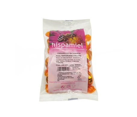 Hispamiel Caramelos Miel Naranja & Curcuma 100g