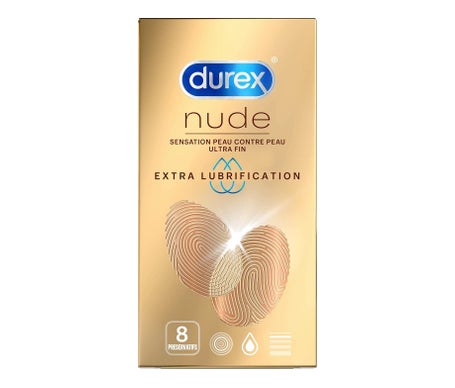 Durex Nude Extra Lubrification 8uds