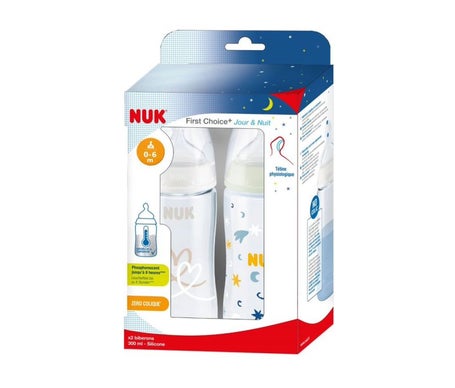 Nuk First Choice+ Day Night Silicone Bottle 2uds