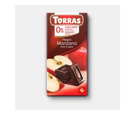 Torras Chocolate Negro Manzana sin Gluten sin Azúcar 75g